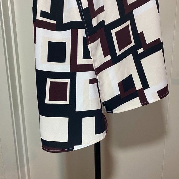 Alfani Petite Polyester Colorblock High-low Blouse/Top Plus Size 16 Multicolor - Picture 4 of 7